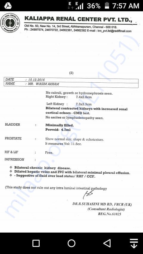 Kidney failure report