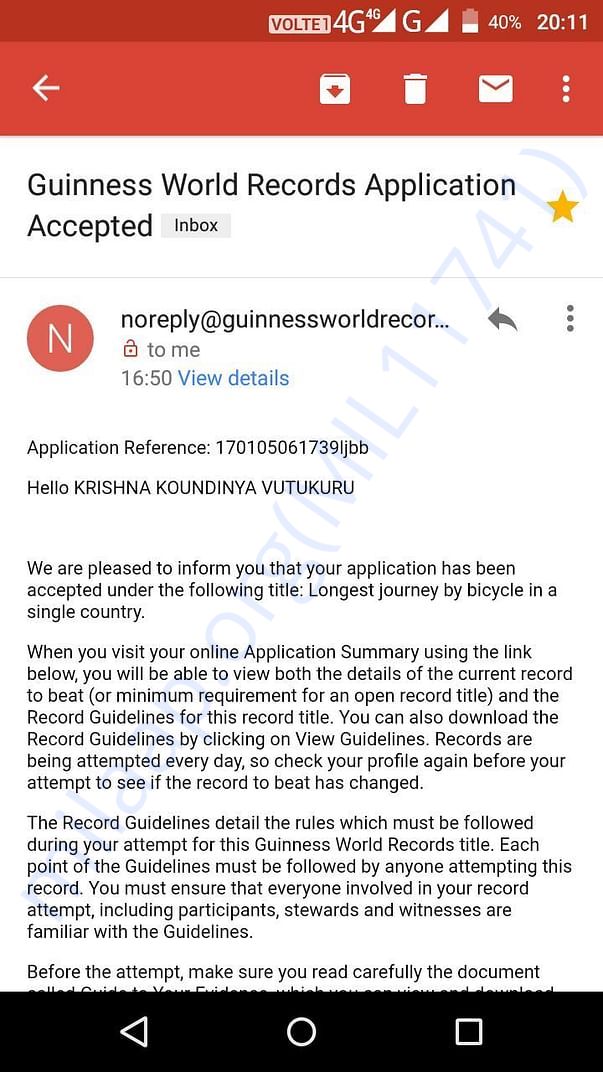 Guinnes World Record Appoval