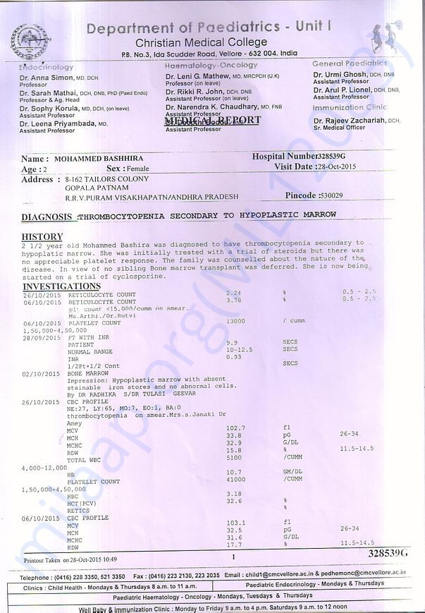 Medical Report 1