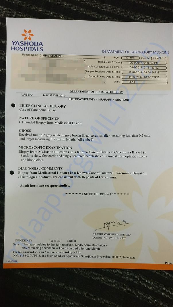 HISTOPATHOLOGY REPORT