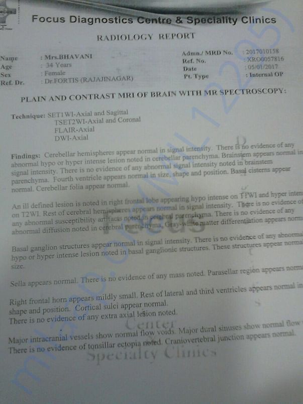 Radiology Report