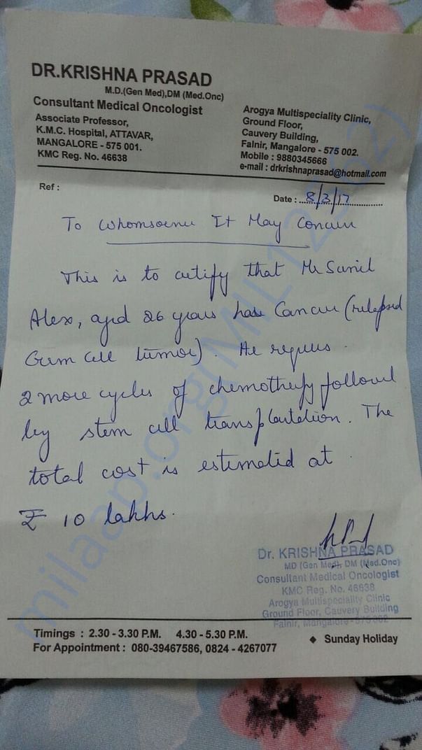 Consultant Doctors letter