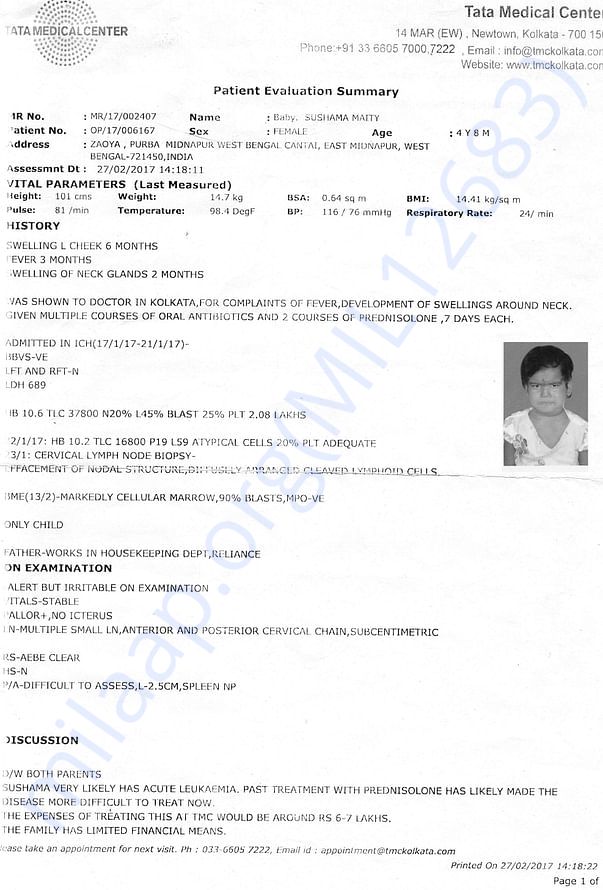 Treatment Estimation Letter