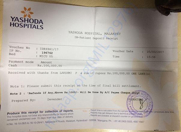 Bill paid on 25/03/2017