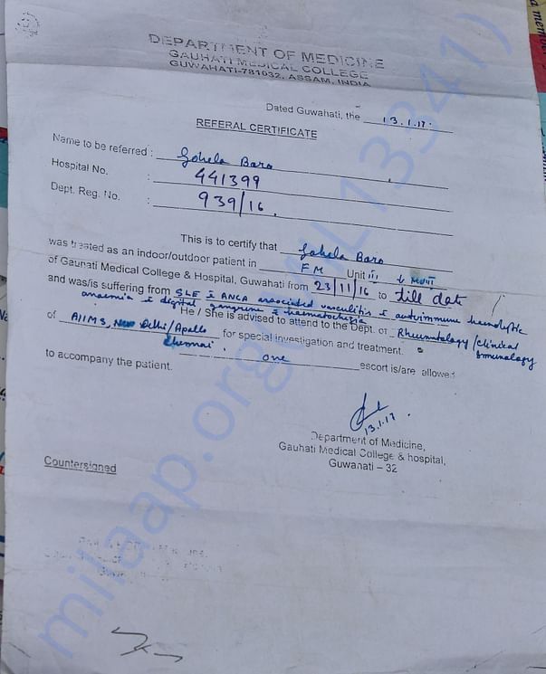 Referral Certificate