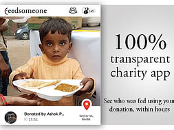 Feedsomeone - Feed a million kids, everyday - 100% transparent charity