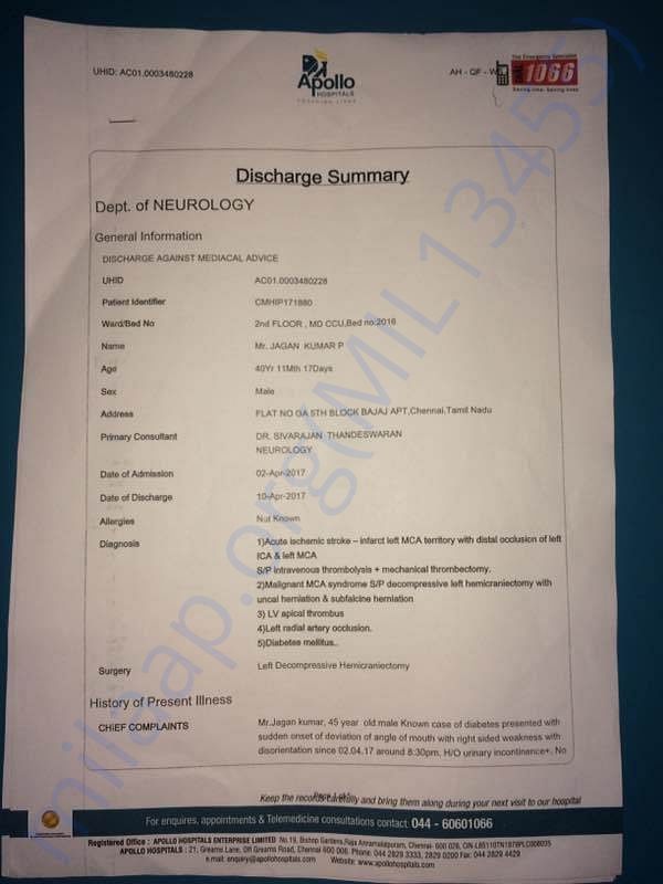 Discharge Summary contd