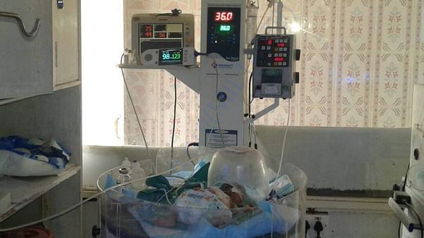 video of Babies showing huge abdominal distension