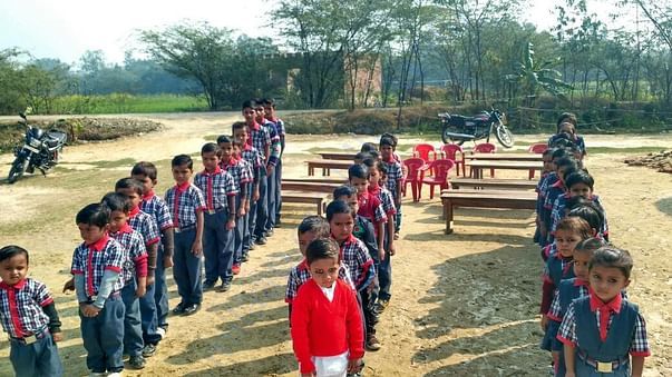 Kids in Queue for Prayer
