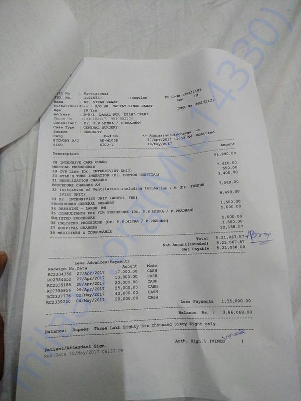 Hospital charge