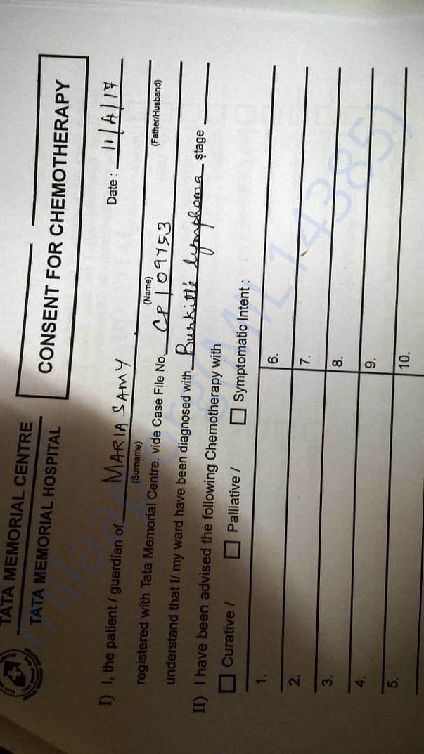 Chemotherapy Consent Letter