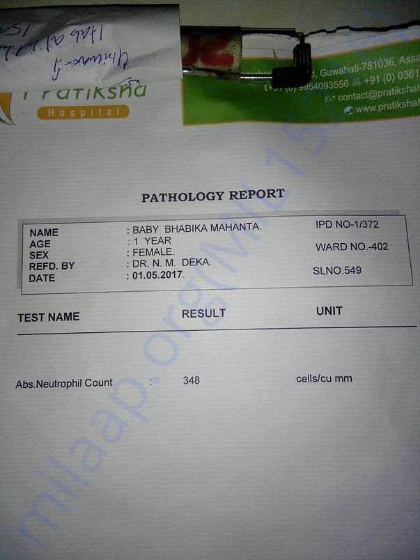 Last neutrophil count