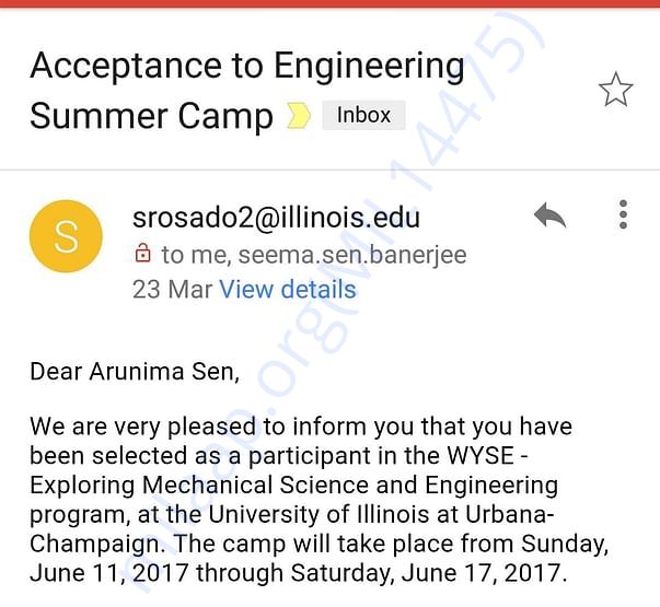 Acceptance Mail