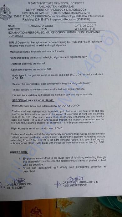 Medical report 2