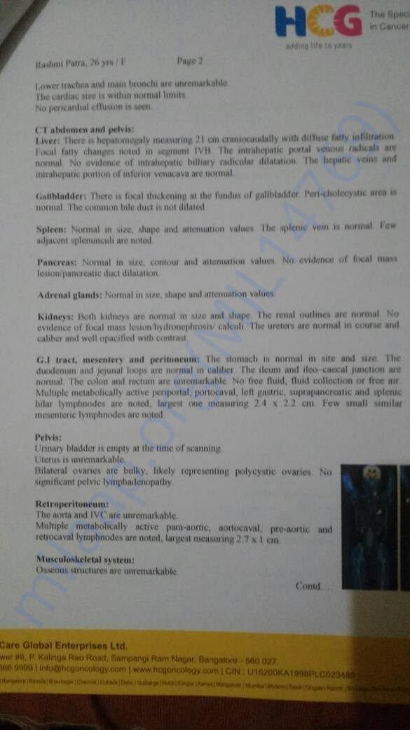 Documents from the hospital