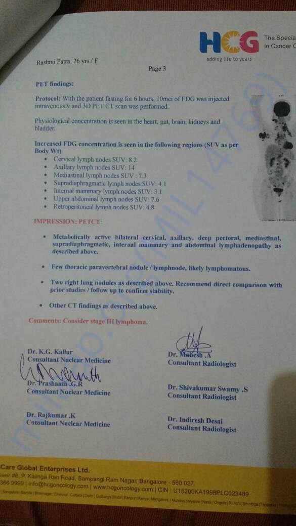 Documents from the hospital