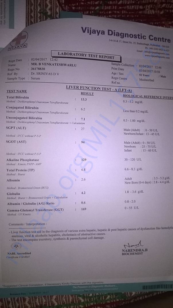 April 3 2017 LIVER FUNCTION TEST (LFT)