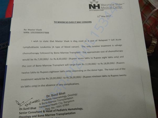 Statement from Muzumdar Shaw Medical Center, Narayana Health City