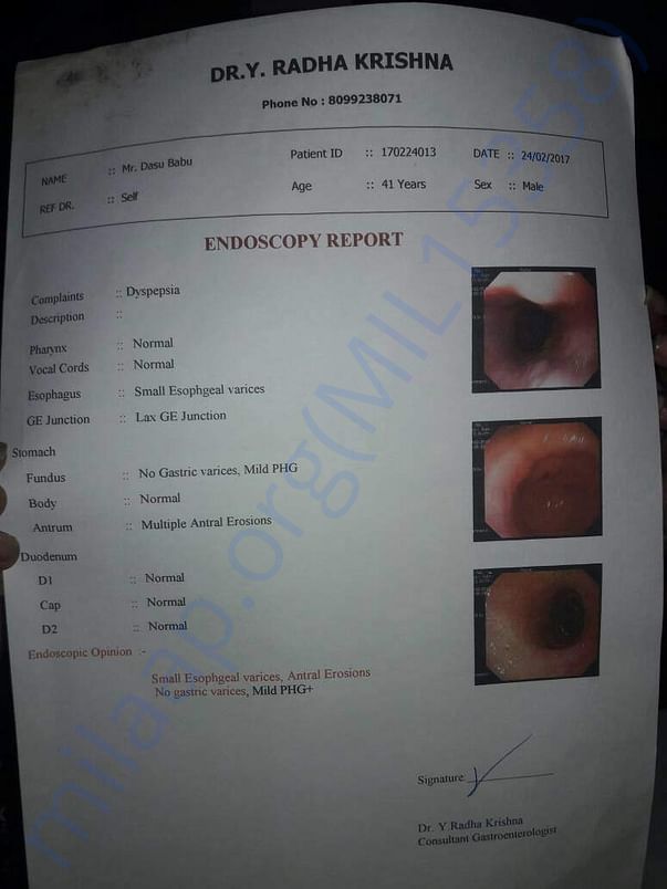 Endoscopy report