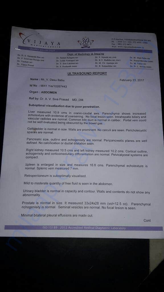 Ultrasound report