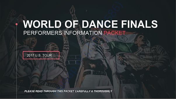 Our Invitation to perform at the World Of Dance finals
