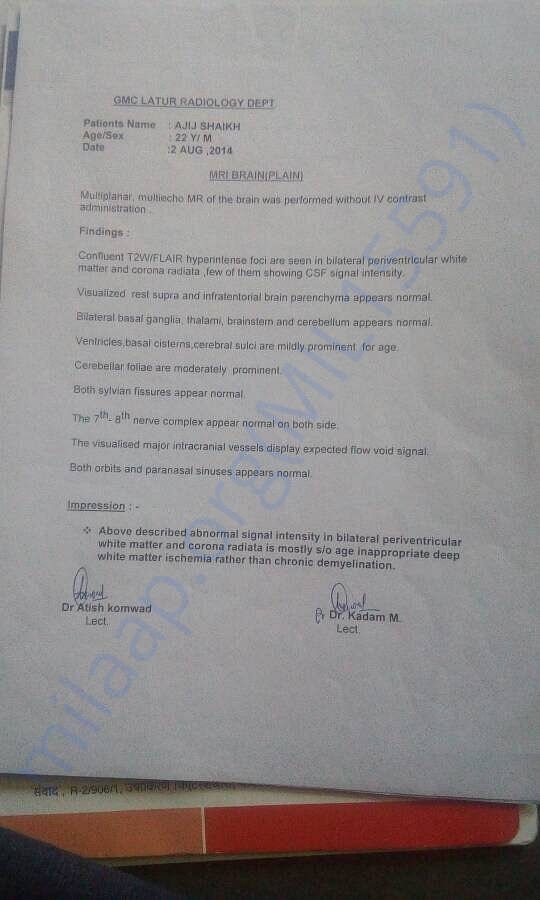MRI scan report # 2