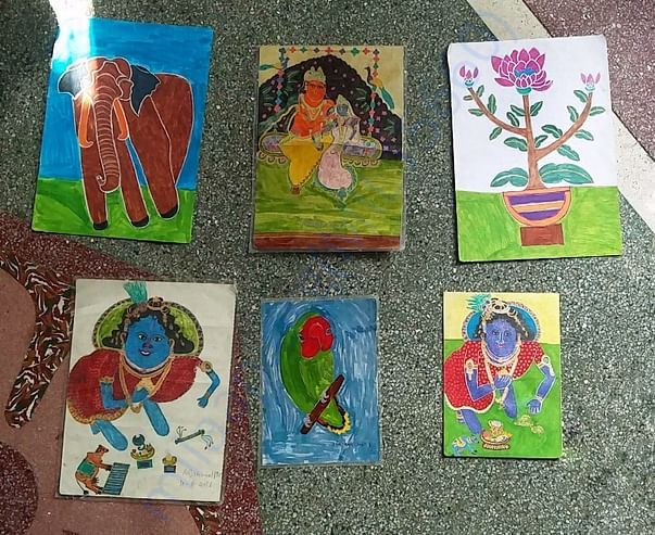 You can see her skill increase drastically from painting to painting