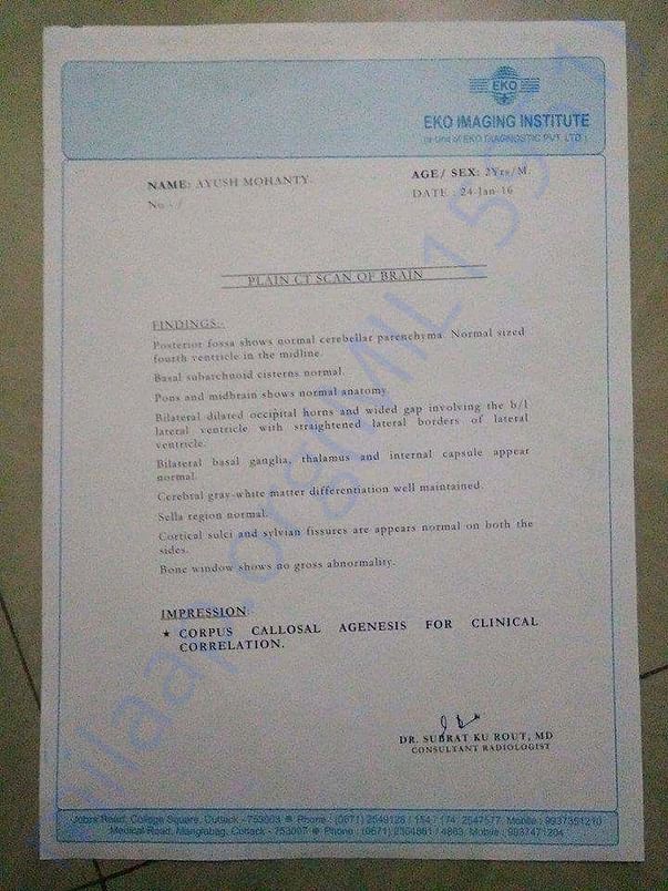 CT scan report