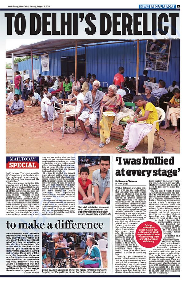 An article from Mail Today about the old age home
