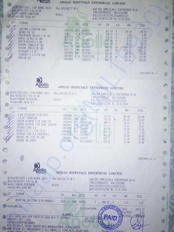 presciption and bills