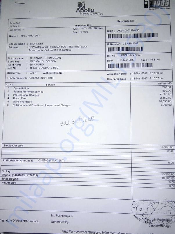 presciption and bills