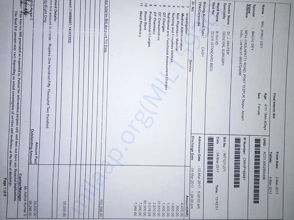 prescription and bills