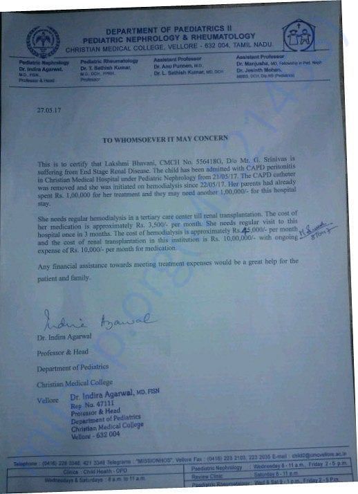 estimation letter regarding this treatment