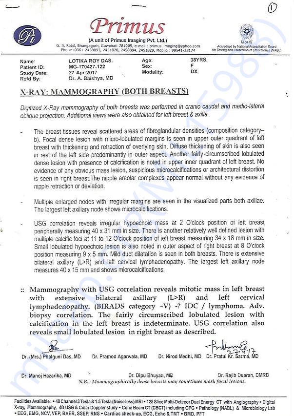X-RAY MAMMOGRAPHY BOTH BREAST - A