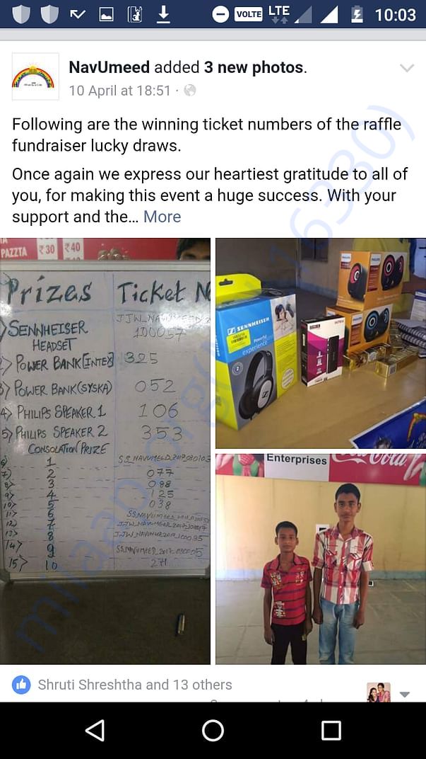 Fund raising raffle conducted at BIT Patna
