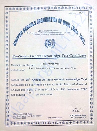 USO General Knowledge test