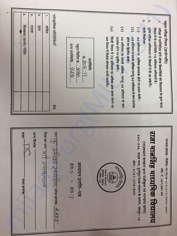 Anisha's Report Card