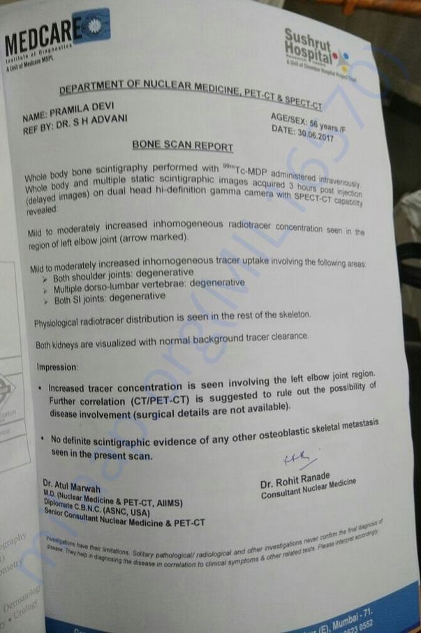 Bone Scan Report
