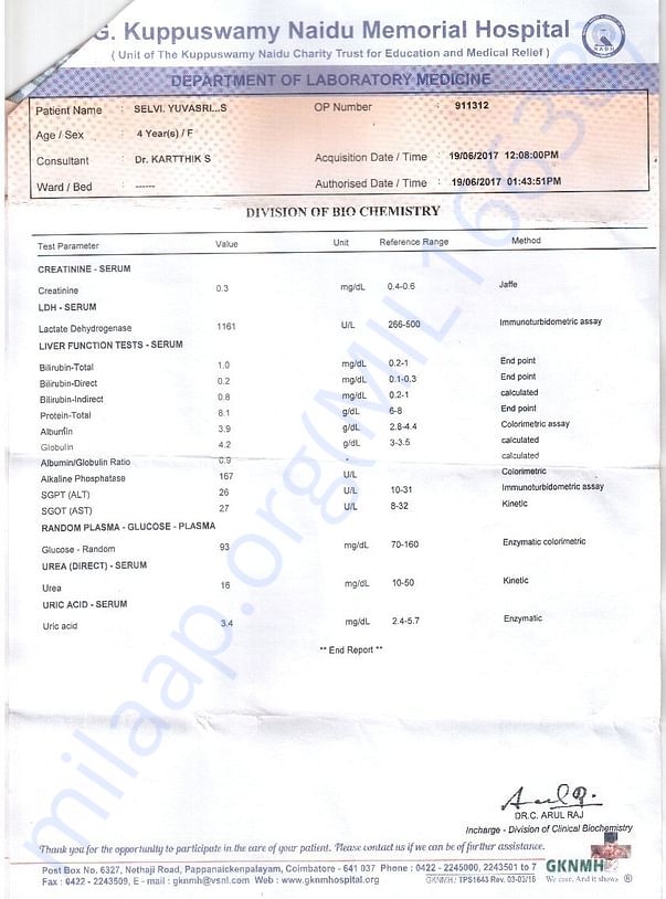 Blood Test at GKN Coimbatore