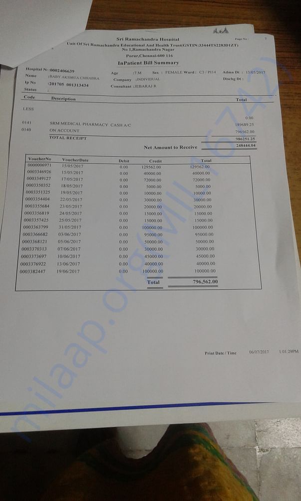 Hospital bill