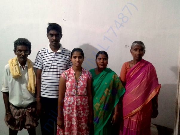 Kumara Swamy with his parents and kid
