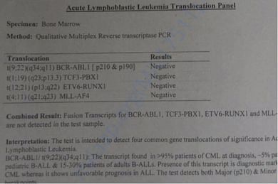 Bone marrow test