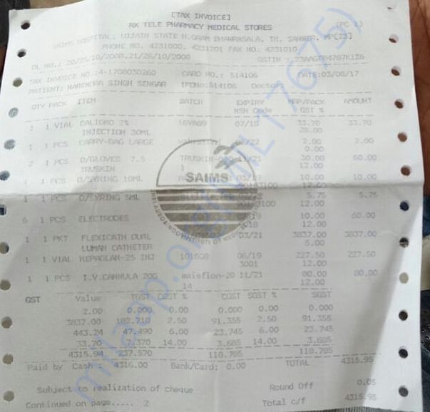 Hospital bills