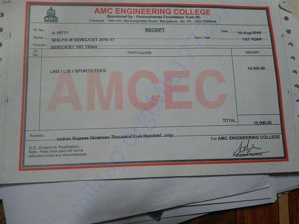 Fee receipt - 5