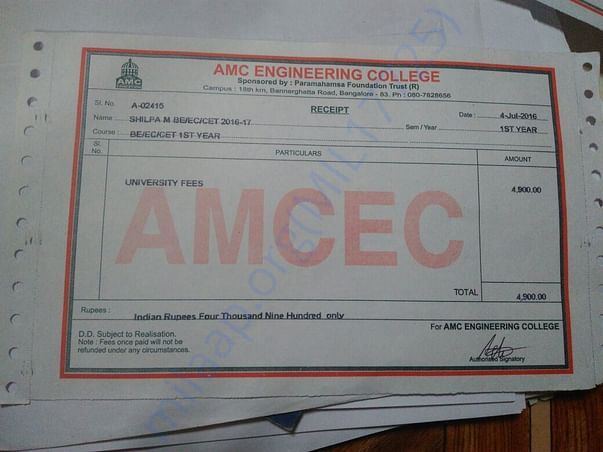 Fee receipt - 3