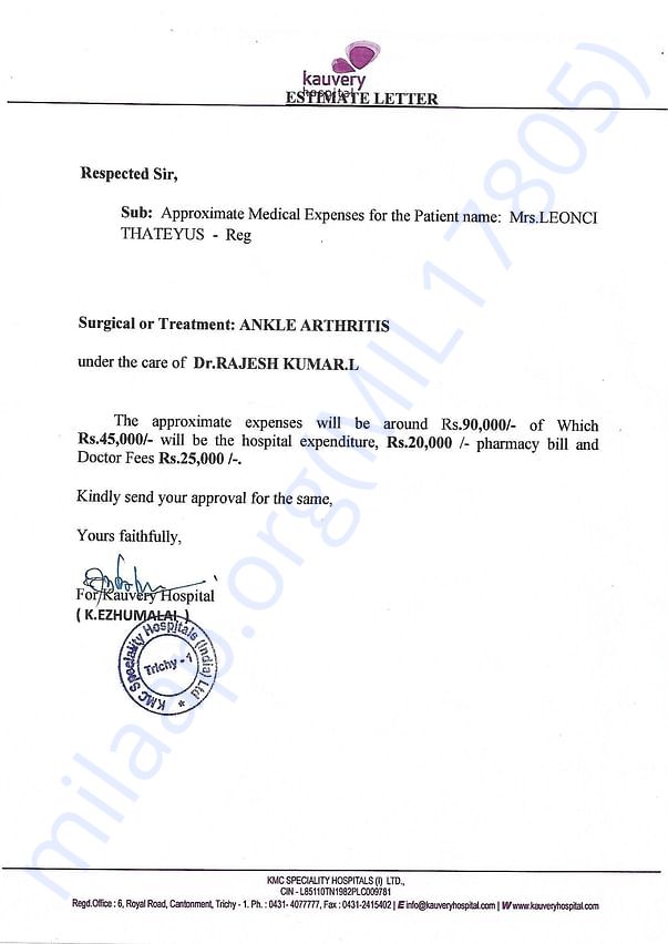 Medical Estimate