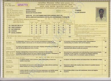 10TH MARKSHEET