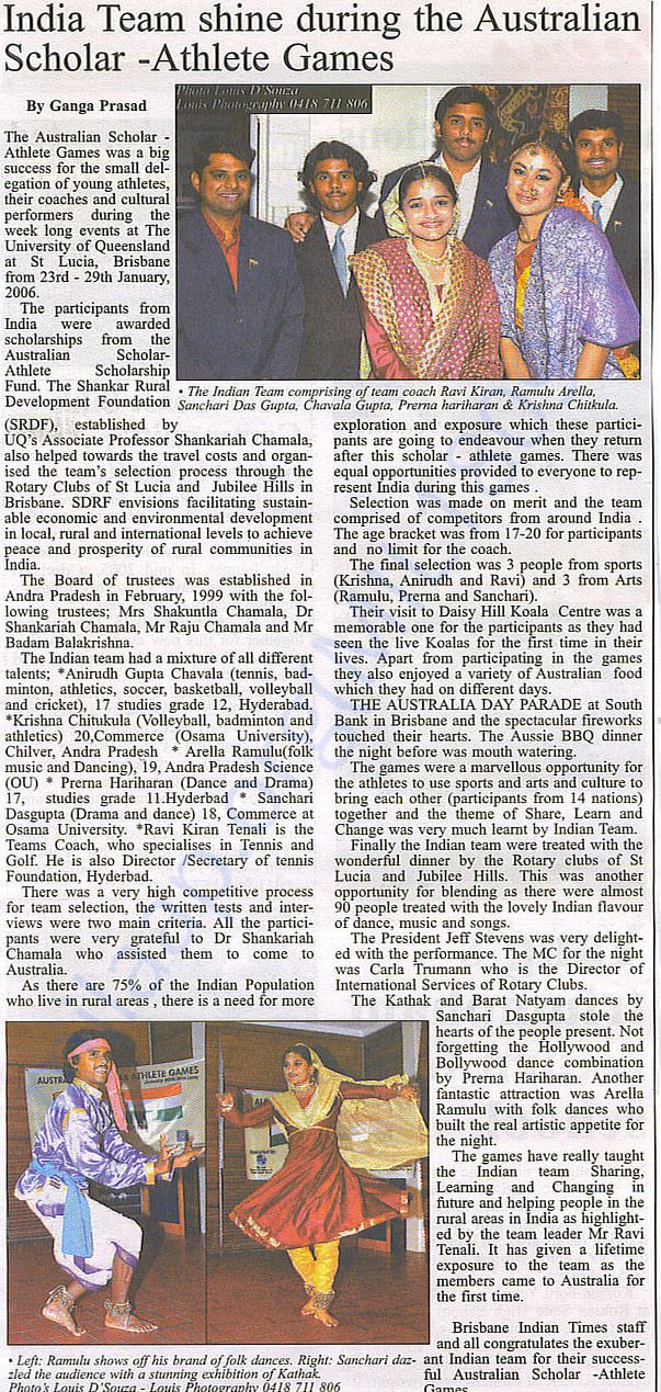 Tournament in Australia, Sponsored by Rotary Club