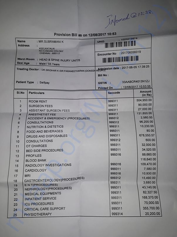 Latest bill