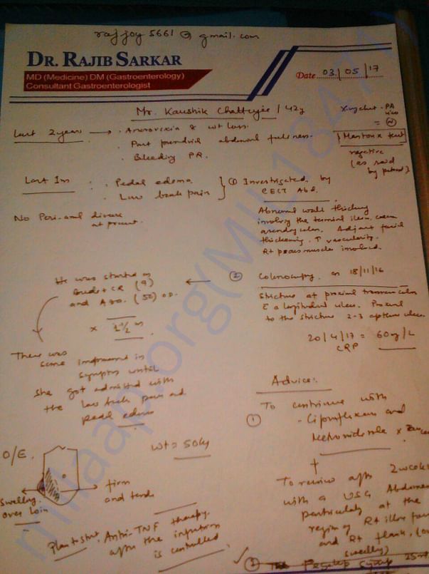 Prescription of Dr.Rajib Sarkar